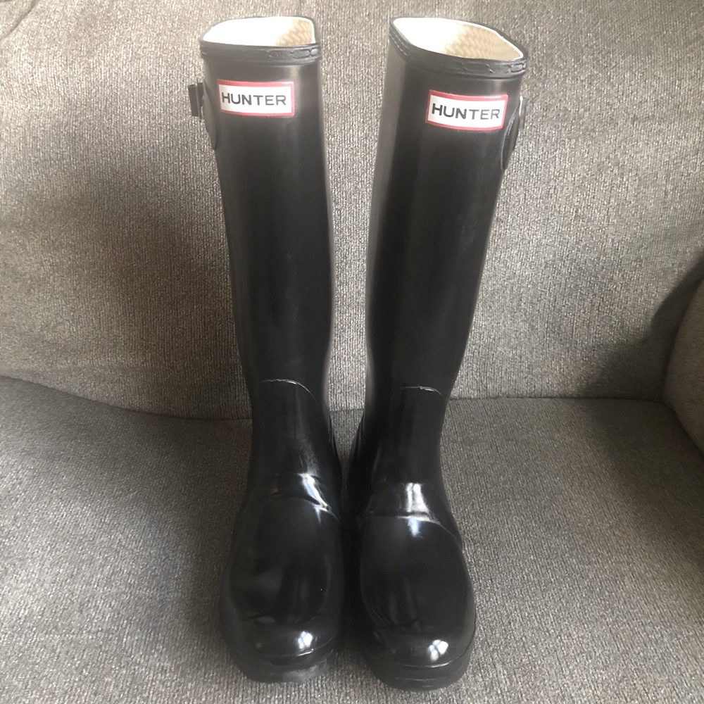 Hunter Boots Original Tall size6 Black gloss
